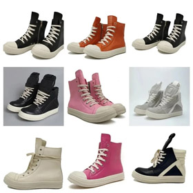 RICK OWENS/RO Edfu pelle semi-lucido finitura alta moda scarpe da ginnastica-2945