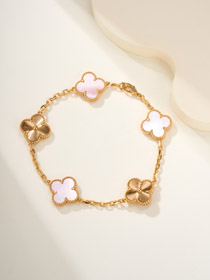 Van Cleef & Arpels Rosa Madre Perla Fiore Bracciale-3565