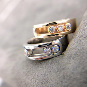 Messika Pave diamante anello oro cavo anello scorrevole anello-3570