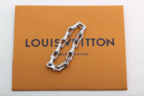 Louis Vuitton LV argento temprato braccialetto in bambù-3628