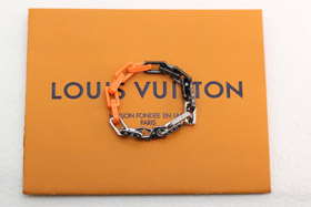 Louis Vuitton LV argento, arancione e nero a tre colori impianto temprato braccialetto in bambù-3629
