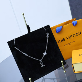 Louis Vuitton LV rotondo lettera floreale pendente collana-3633
