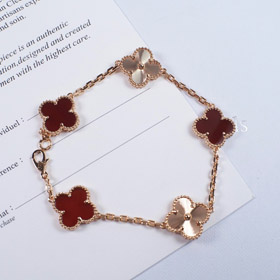 Van Cleef & Arpels rosso agata laser fiore braccialetto-3690