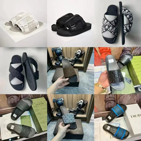 DIOR Alpha Oblique stampa piatta slip-on anti-usura flip-flops-2944